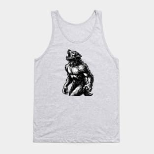 horror werewolf howling Tank Top